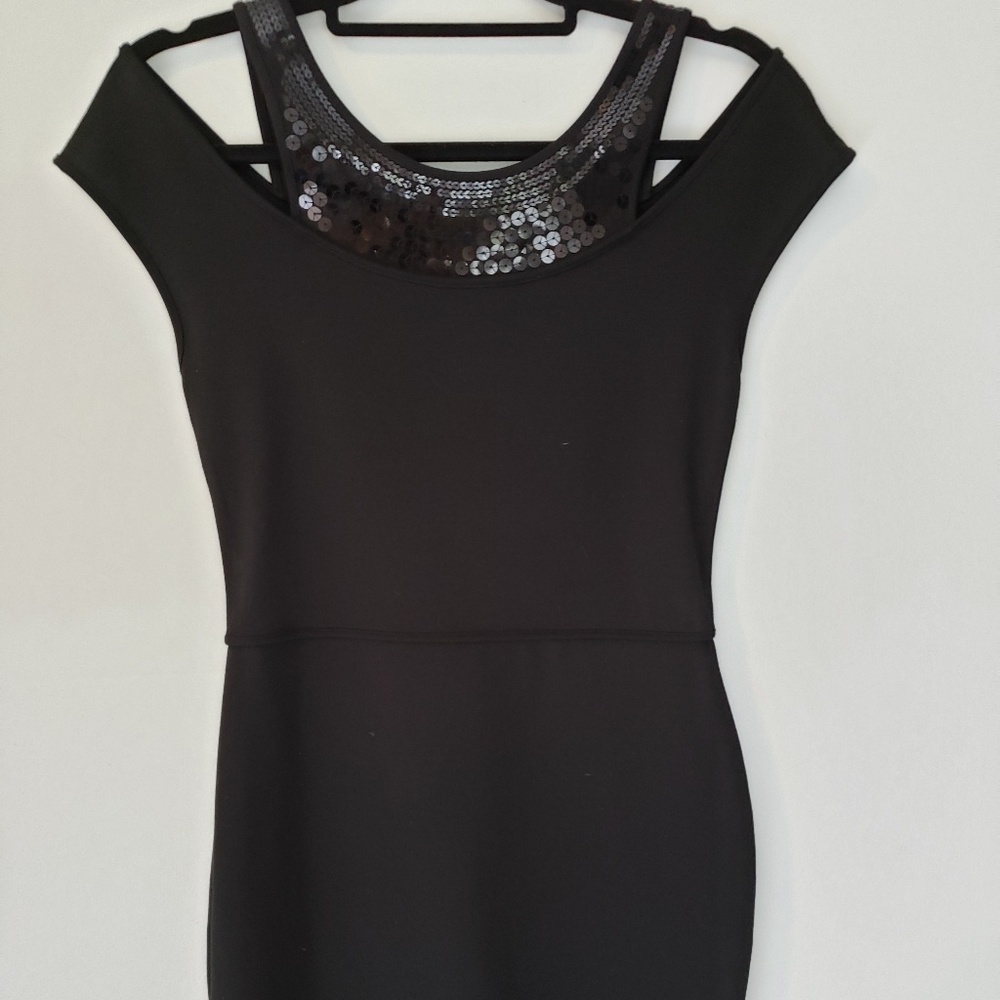 ARMANI EXCHANGE Black Midi Dress